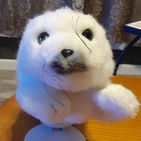Vintage White harps baby Seal puppet plush - Picture 1 of 10
